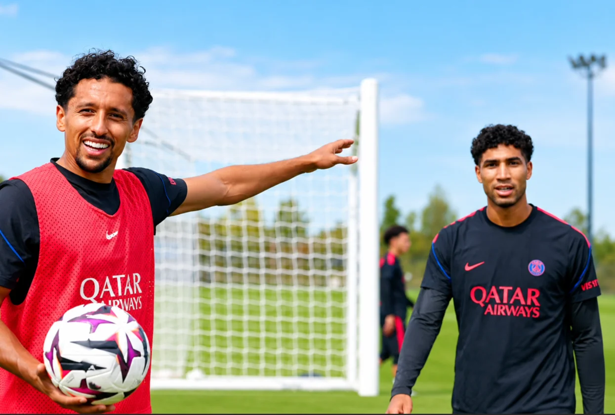 Bek PSG Achraf Hakimi saat meninggalkan lapangan karena cedera