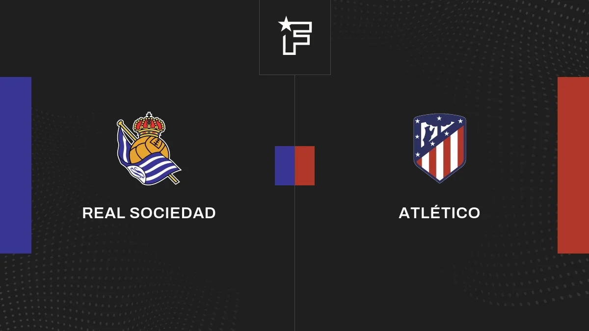 Pemain Atletico Madrid merayakan gol ke gawang Real Sociedad di Estadio Municipal de Anoeta
