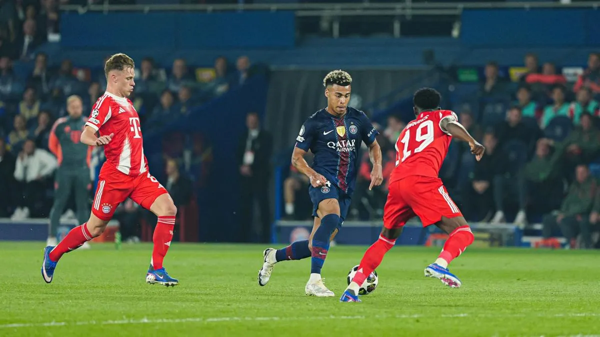 Bradley Barcola dan Desire Doue berlatih bersama PSG di Parc des Princes