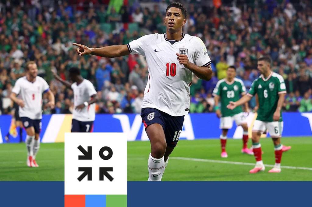 Selebrasi Jude Bellingham setelah mencetak gol untuk Inggris di Piala Dunia 2026.