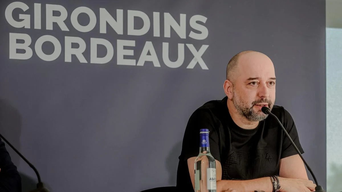 Gérard Lopez mantan pemilik Bordeaux dan Lille saat menghadiri konferensi pers klub
