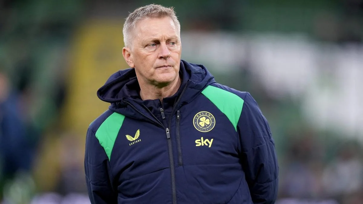 Pelatih Timnas Irlandia Heimir Hallgrimsson dalam konferensi pers jelang laga Ligue des Nations