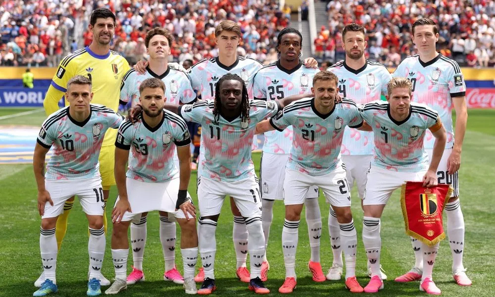 Pemain PSG Mika Godts berseragam Belgia sebelum laga Italia vs Belgia di Stadio Olimpico