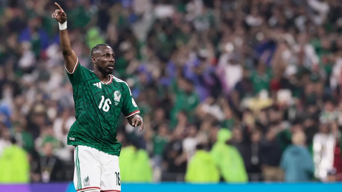 Julian Quinones selebrasi gol bersama timnas Meksiko di Piala Dunia 2026