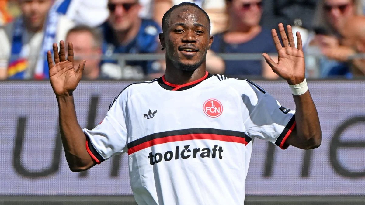 Mohamed Ali Zoma penyerang muda FC Nuremberg saat berlaga di Bundesliga 2 Jerman