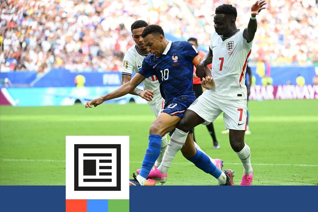 Kylian Mbappe dan Bukayo Saka bertanding di Piala Dunia.