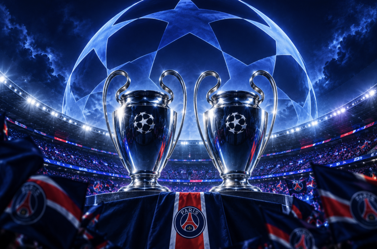 Pemain PSG merayakan kemenangan 6-1 atas Slovan Bratislava di Liga Champions