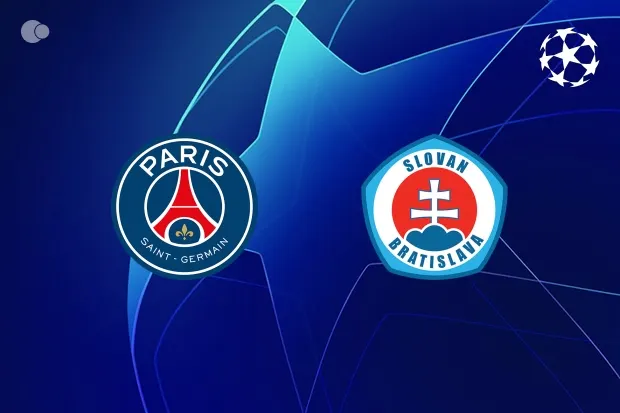 Pemain PSG bersiap menghadapi Slovan Bratislava di Parc des Princes
