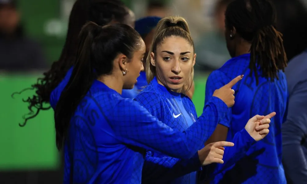 Pemain PSG wanita berlatih di Campus PSG jelang laga melawan OH Louvain di Liga Champions Wanita