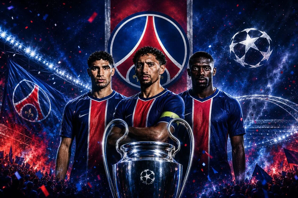 Raphinha merayakan gol Barcelona jelang laga melawan PSG di Liga Champions