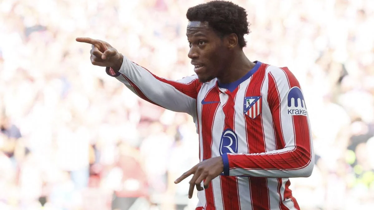 Striker Kanada Jonathan David selebrasi gol bersama Atletico Madrid di laga LaLiga