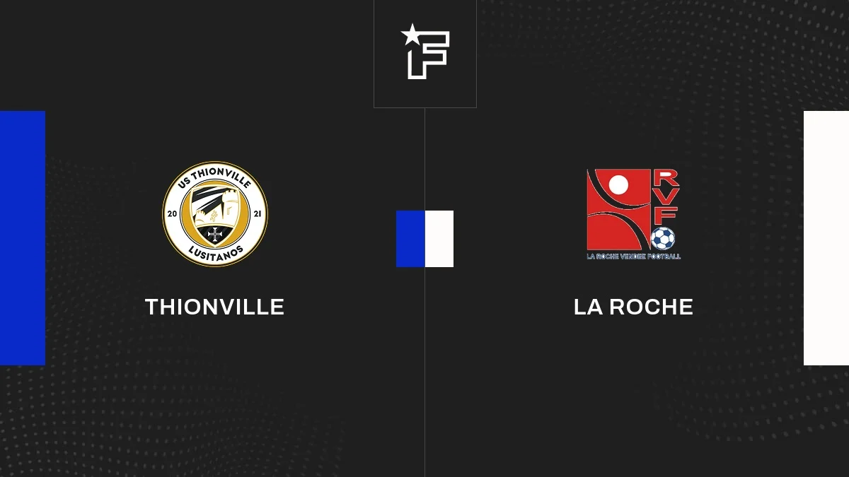 Pemain La Roche merayakan gol kemenangan atas Thionville di Stade de Guentrange pada laga Ligue 3